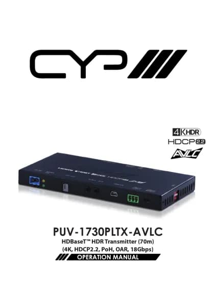 CYP PUV-1730PLTX-AVLC