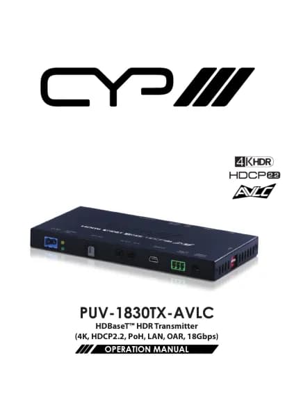 CYP PUV-1830TX-AVLC