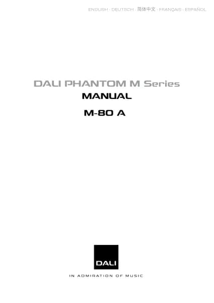 Dali Phantom M-80 A