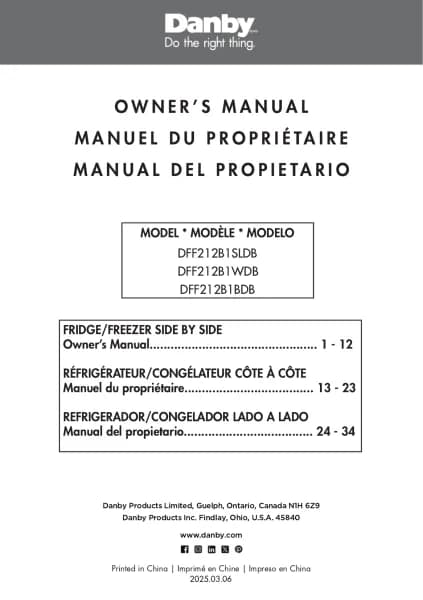 Danby DFF212B1SLDB