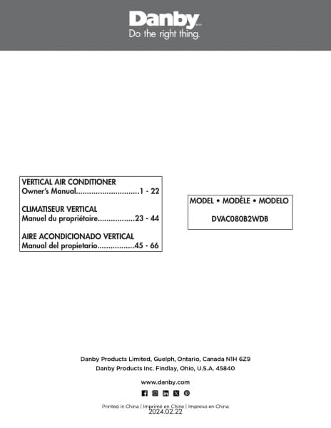 Danby DVAC080B2WDB