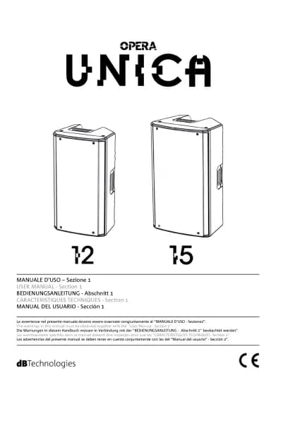 DB Technologies Opera Unica 12
