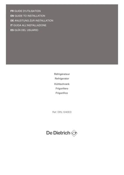 De Dietrich DRL1240ED