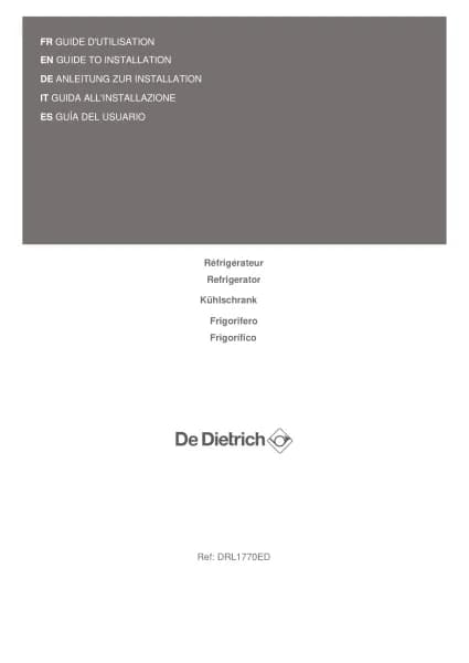 De Dietrich DRL1770ED