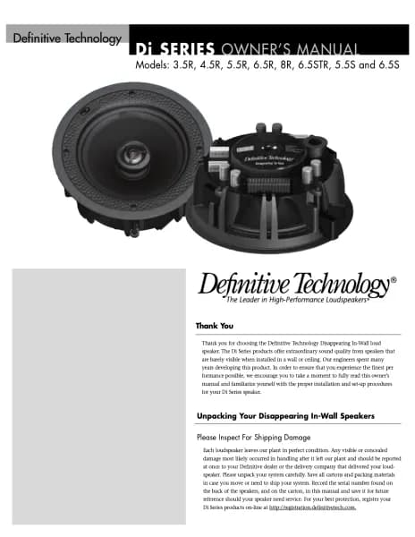 Definitive Technology Di 6.5R