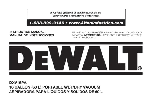 DeWalt DXV16PA