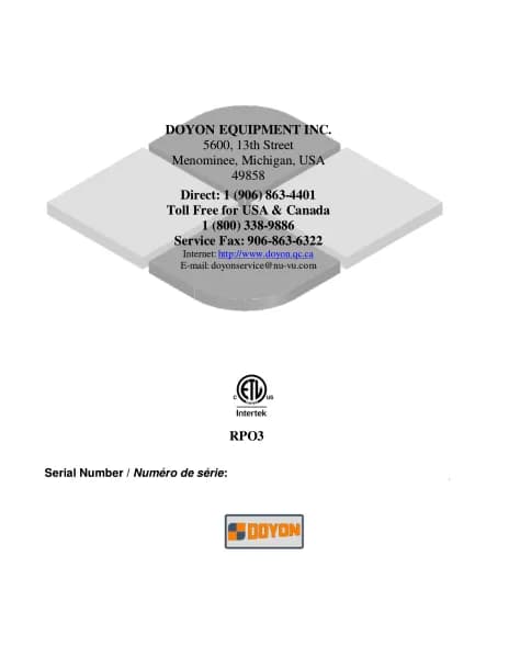 Doyon RPO3