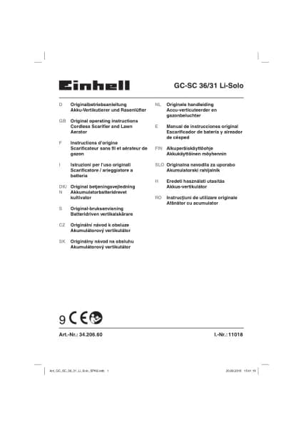 Einhell GC-SC 36/31 Li