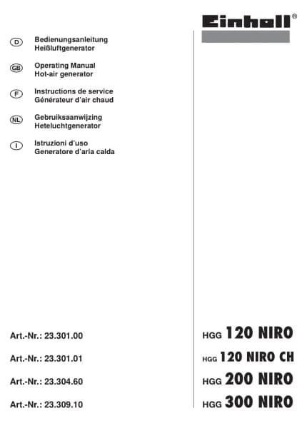 Einhell HGG 120 Niro