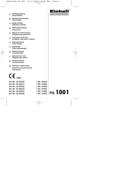Einhell PS 1001