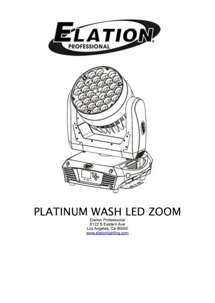 Elation Platinum Wash LED Zoom