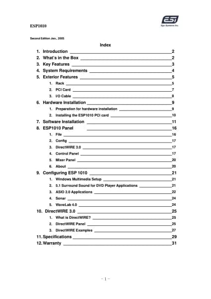 ESI ESP1010