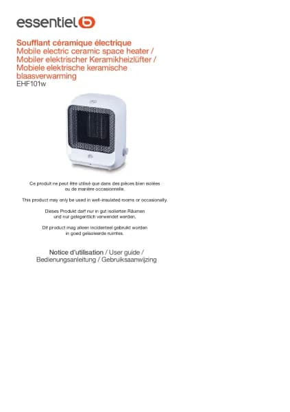Essentiel B EHF101w