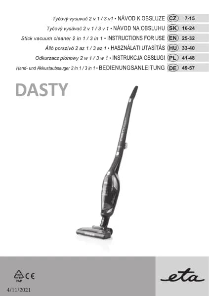 ETA Dasty AquaPlus 3447 90010