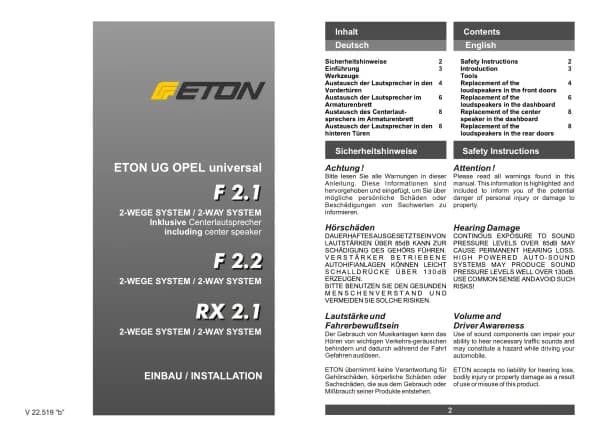 ETON UG Opel F2.2