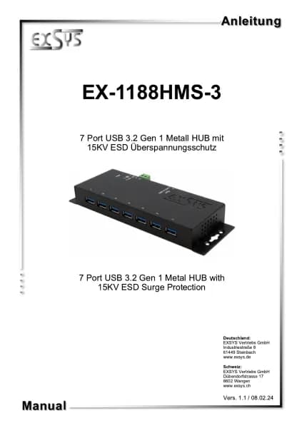 EXSYS EX-1188HMS-3