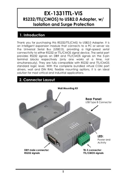 EXSYS EX-1331TTL-VIS