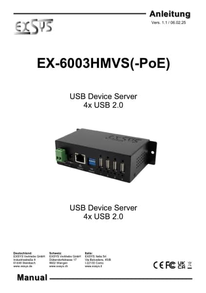EXSYS EX-6003HMVS-POE