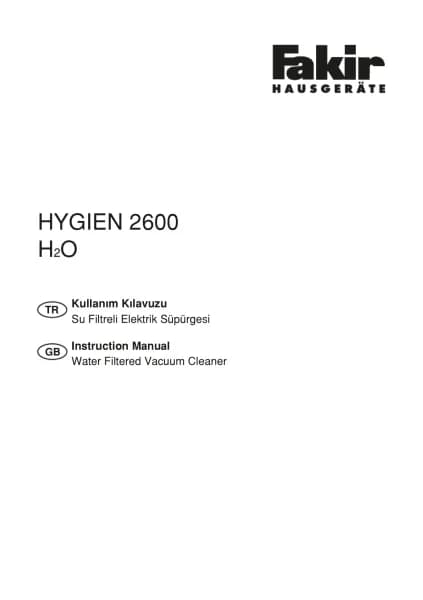 Fakir HYGIEN 2600 H2O
