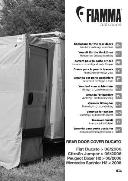 Fiamma Rear Door Cover Ducato