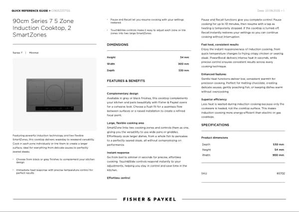Fisher Paykel CI905ZZDTG5