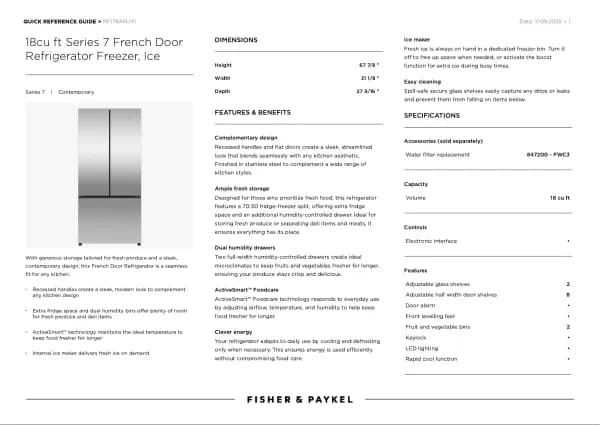 Fisher Paykel RF178ANJX1