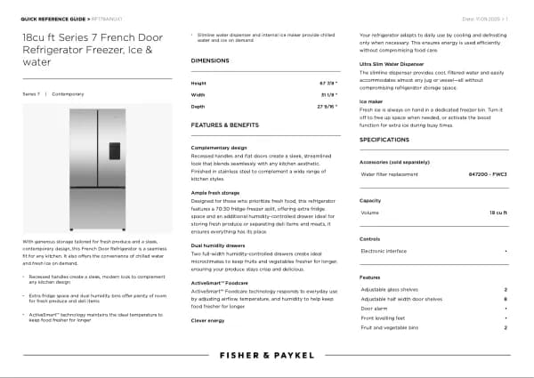 Fisher Paykel RF178ANUX1