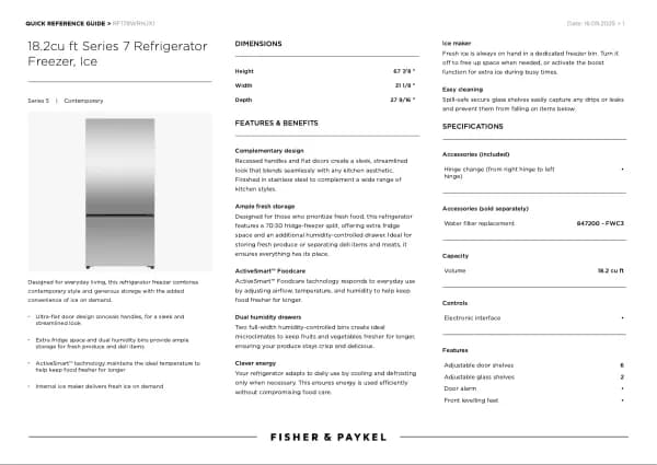 Fisher Paykel RF178WRNJX1