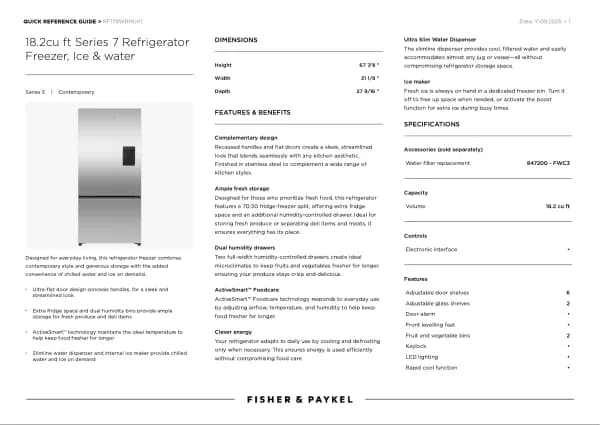 Fisher Paykel RF178WRNUX1