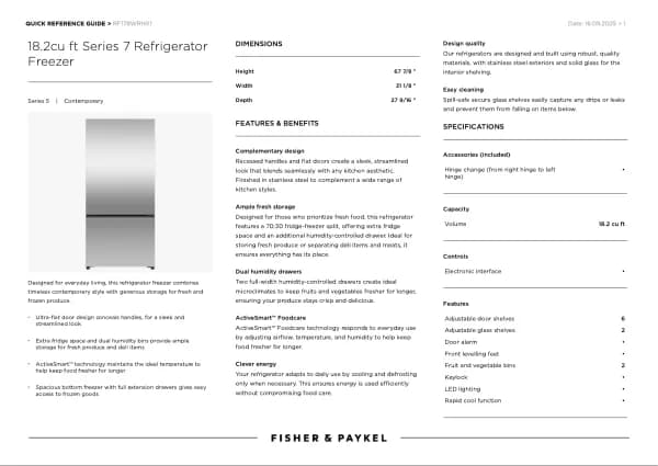 Fisher Paykel RF178WRNX1