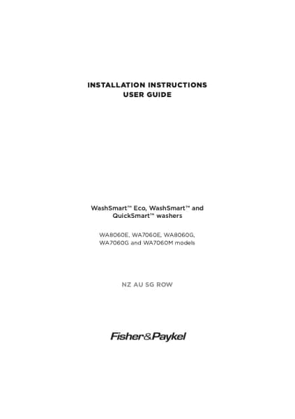 Fisher Paykel WA8060E