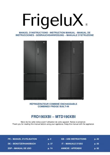 FrigeluX FRD190XBI