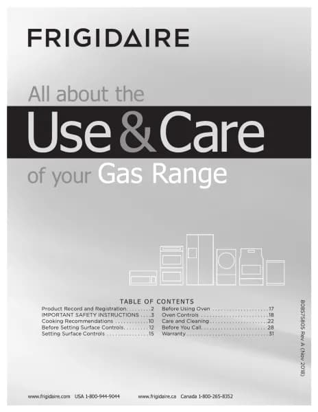Frigidaire FFGH2422WH