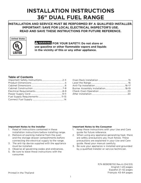Frigidaire GCFD3661SS