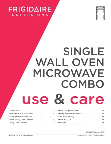 Frigidaire PCWM3080SS