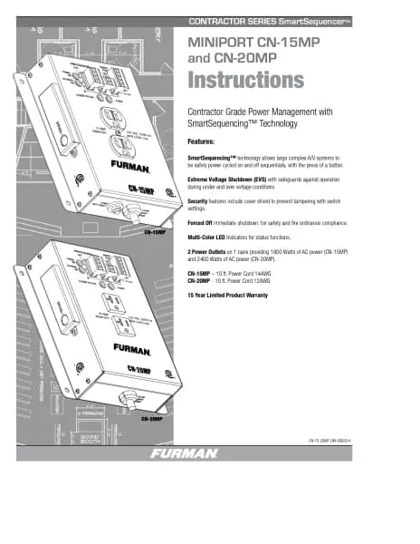 Furman Contractor CN-15MP