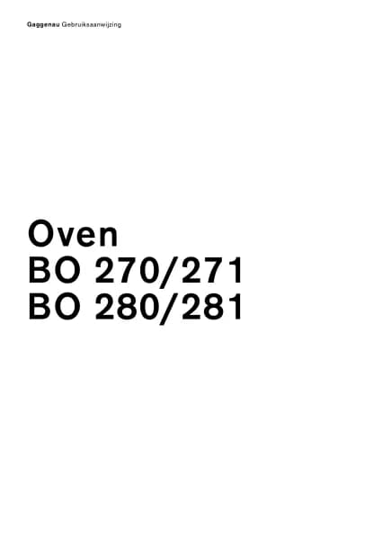 Gaggenau BO270110