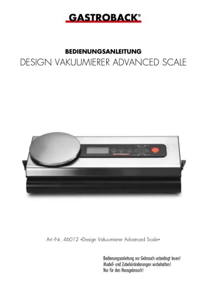 Gastroback Design Advanced Scale 46012