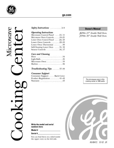 GE JTP86CFCC