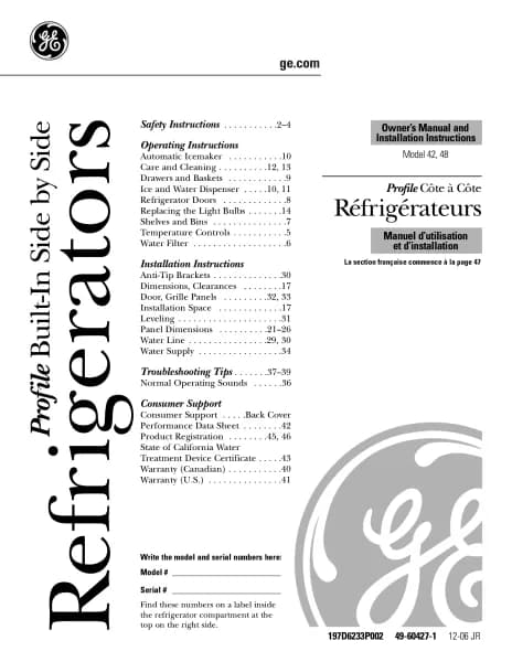 GE PSB42LGRWV