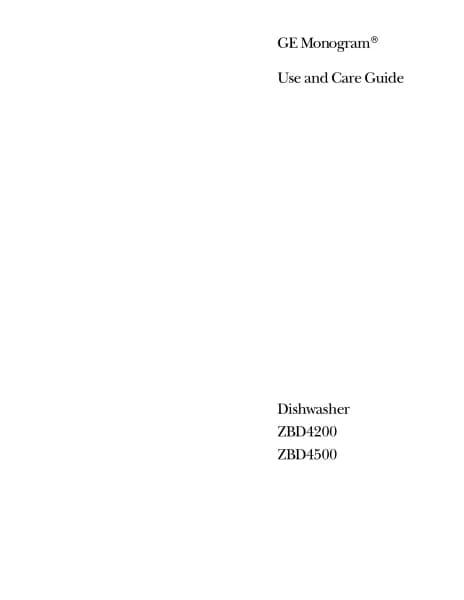 GE ZBD4500DSS