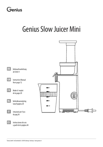 Genius Slow Juicer Mini