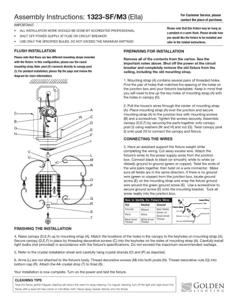 Golden Lighting Ella 1323-M3