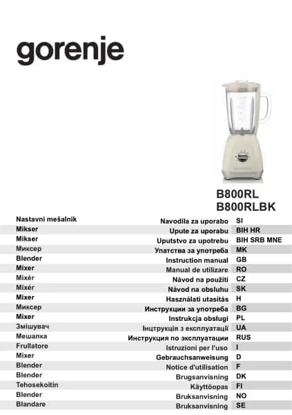 Gorenje B800RLBK