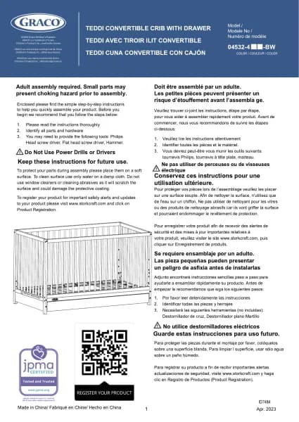 Graco Teddi Convertible Crib