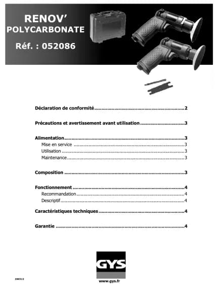 Gys Polycarbonate Renov