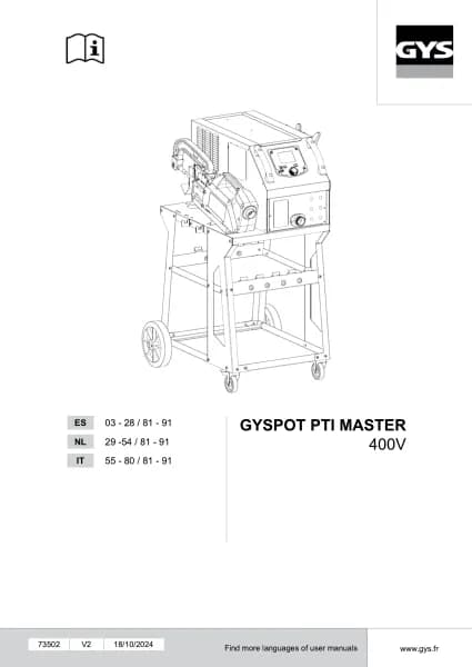 Gys pot PTI Master 400V