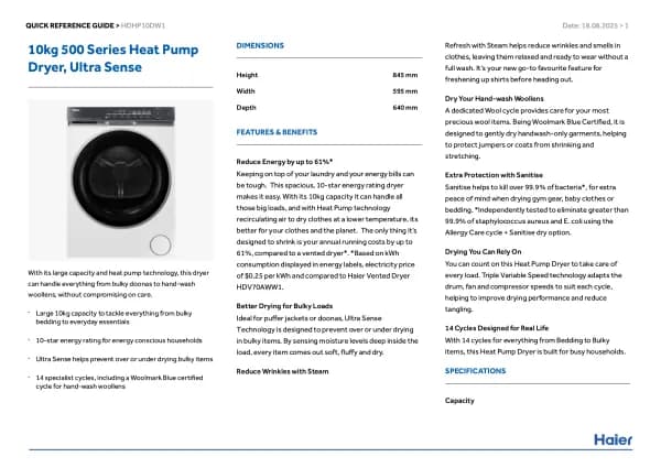 Haier HDHP10DW1