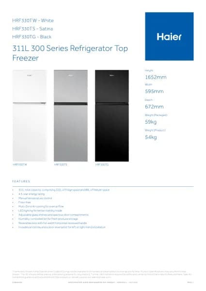Haier HRF330TS