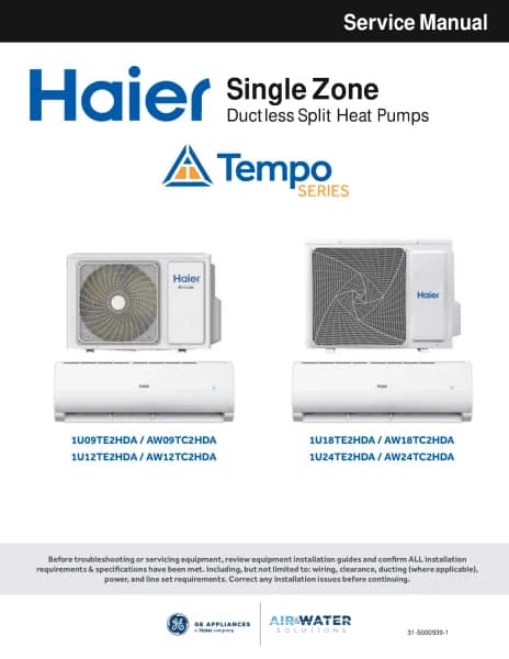 Haier Tempo Series 1U09TE2HDA